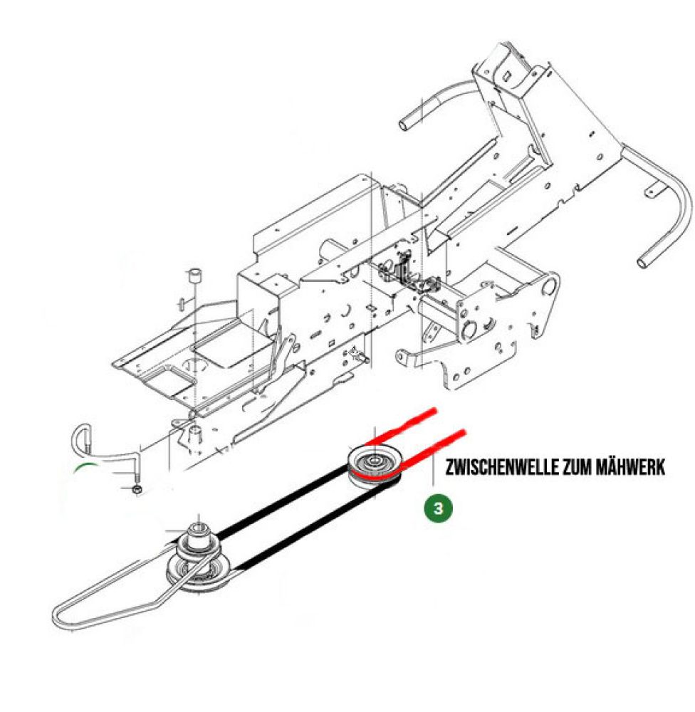 Keilriemen für Husqvarna Mähwerkantrieb 5938062-01 R 422Ts Proflex 18 21